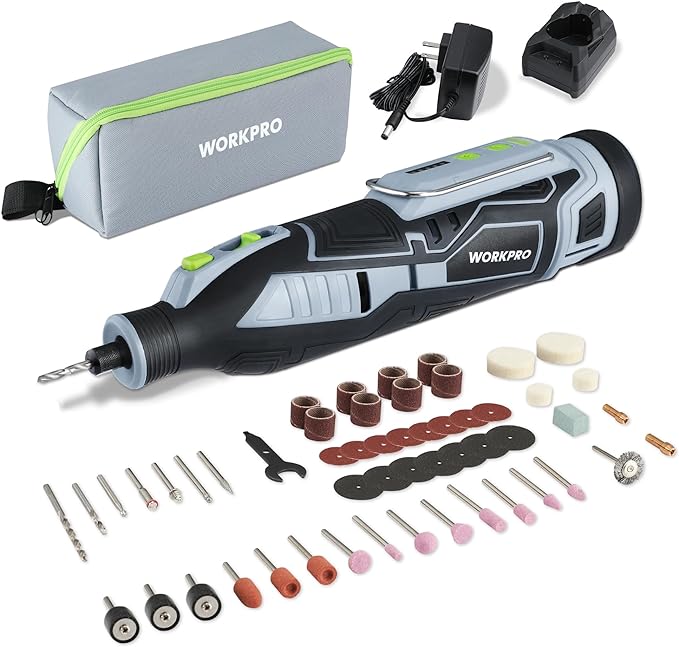 WORKPRO 12V Cordless Rotary Tool Kit for DIY Crafts