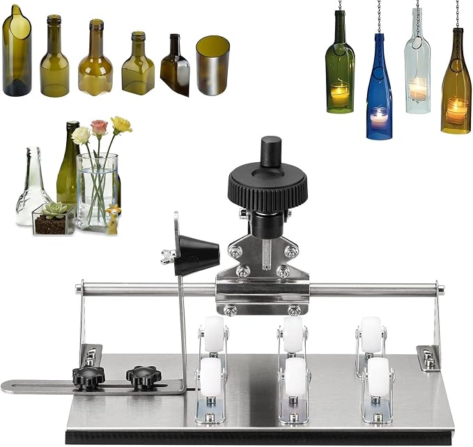 Glass Bottle Cutter,Upgraded Wine Bottle Cutter Kit, Bottle Cutter & Glass Cutter kit Round Square, DIY Machine for Cutting Wine, Beer, Liquor, Whiskey, Alcohol, Champagne