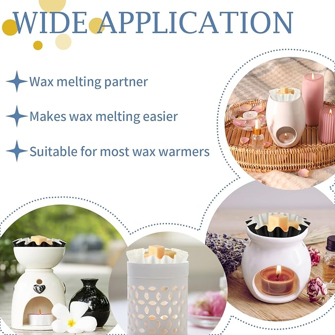 PEASUG 100 Pcs Wax Melt Liners Leakproof Reusable Universal for Warmers