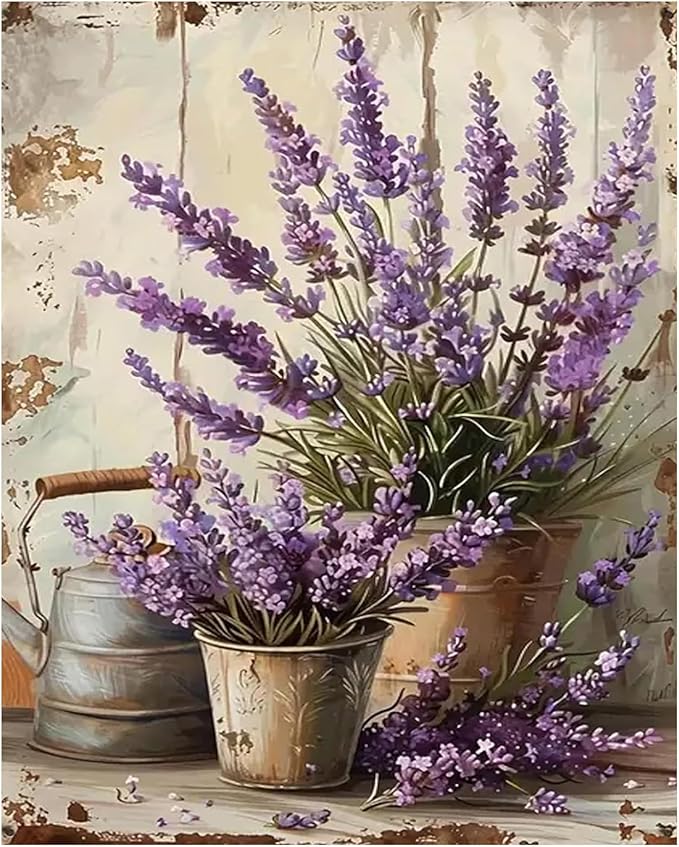 Paint by Numbers Kit for Adults Flower, Paint by Number for Adults 16x20 in | Paint by Numbers Kit for Adults, Acrylic Painting by Numbers, DIY Arts and Crafts for Gifts or Home Decor