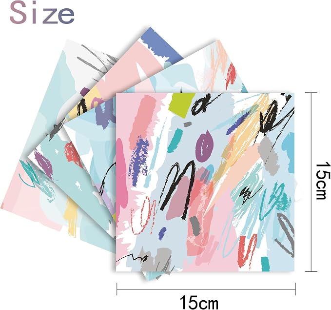 Origami Paper Kit 50 Sheets, 6x6 Inch Double Sided 20 Vivid Colored Paper | 70GSM Colorful Paper,20 Different Pattern Origami Kit,DIY Hand Crafts,Arts Creativity,Easy to Fold,No-Fading.Macaroon