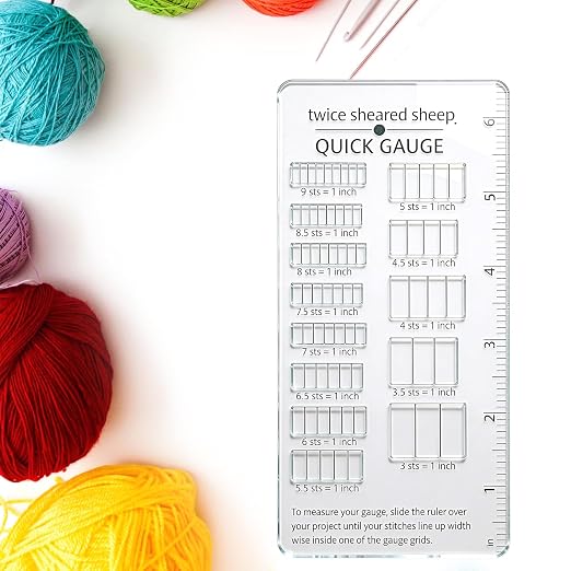Quick Gauge Ruler for Knitting Crochet