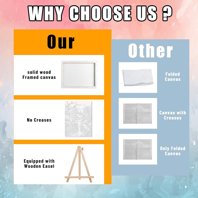 Paint by Numbers with Frame Wooden Easel-Plum Blossom Paint by Number Adult,Waterfall Paint by Numbers Framed Canvas,Adult Paint by Number Kits on Canvas Framed Gifts and Home Wall Decor 12x16inch