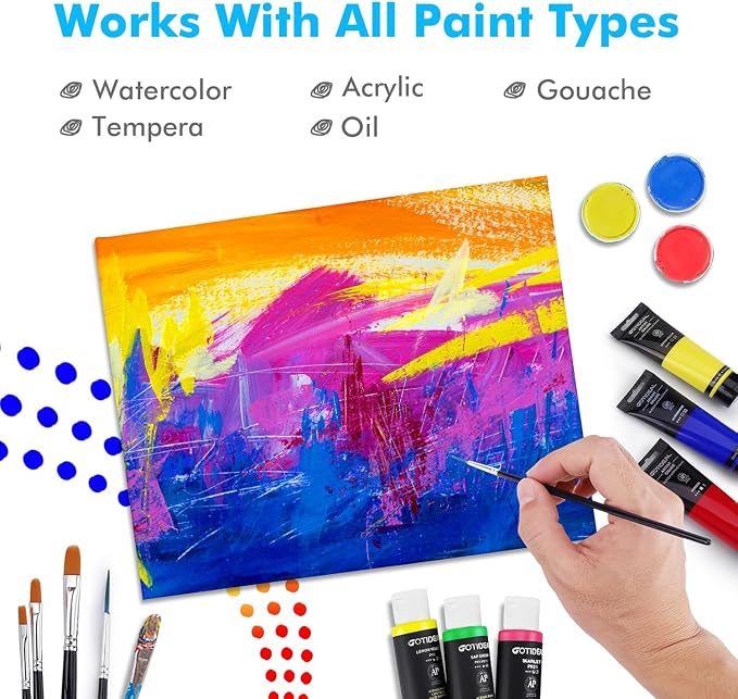Gotideal Canvas Boards for Painting, 24pcs 16x20 Primed Canvas for Painting | Bulk Painting Canvas for Kids and Adults, White Blank Canvas Panels for Acrylic, Oil, Pour Art Supplies