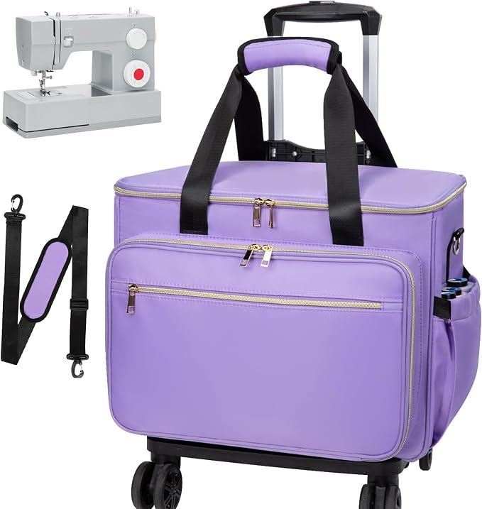 Anitor Rolling Sewing Machine Case with Wheels and Removable Bottom Padding