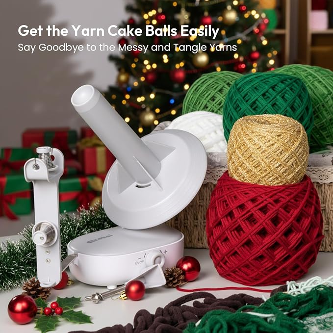 Electric Yarn Winder Pro, Upgraded 10oz Large Capacity for Knitting Lovers | Effortlessly Auto Winding Compact Yarn Cakes, Adjustable Stepless Speed for Most Yarn Type, Ideal Gift for Yarn Enthusiasts