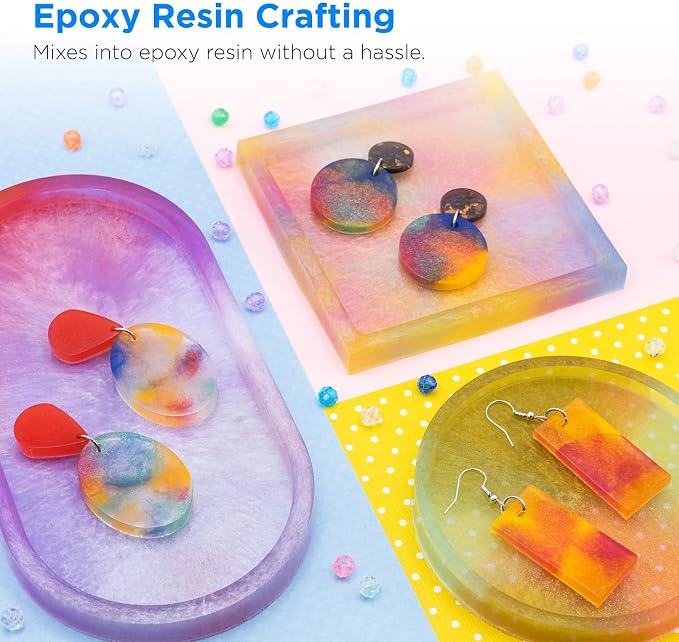 Rolio Premium Mica Powder Pearlescent Set -10g, 24 Jars (Original Set) | Pearlescent Color Pigments, Resealable Jars for Epoxy Resin, Soap Making, Candles, Slime, Nail Art, and DIY Crafts