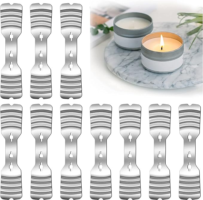 ABK10PCS Metal Candle Wick Holders, Wick Centering Tool for Candle Making | Candle Wick Holders;Metal Wick Holders;Wick Holders for Candle Making;Wick Centering Tool;Wick Holders for Candle Making;