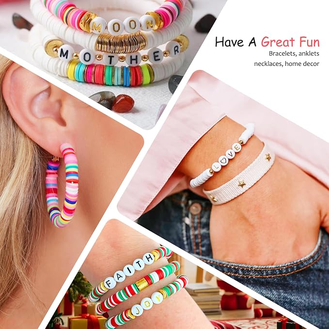 Redtwo 23000Pcs Clay Beads Friendship Bracelet Making Kit | 7 Boxes 144 Colors Beads Set for Friendship Jewelry Making Kit with Pendant Charms, Crafts Gifts for Girls Ages 6-12 Kids
