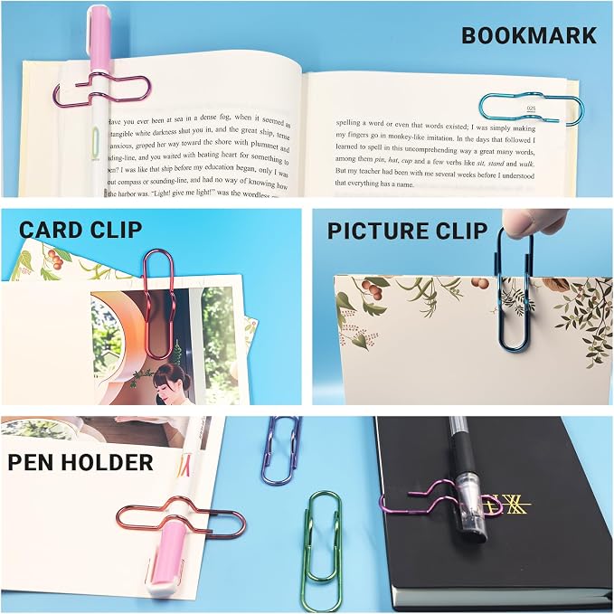 Paper Clip Pen Holders for Notebook, Journal & Planner 15Pack