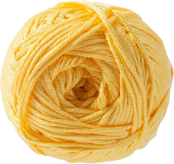 Loops & Threads Silky Soft Yarn - Yarn for Knitting, Crochet, Weaving, and Arts & Crafts - Yellow, Bamboo, 3.5 oz