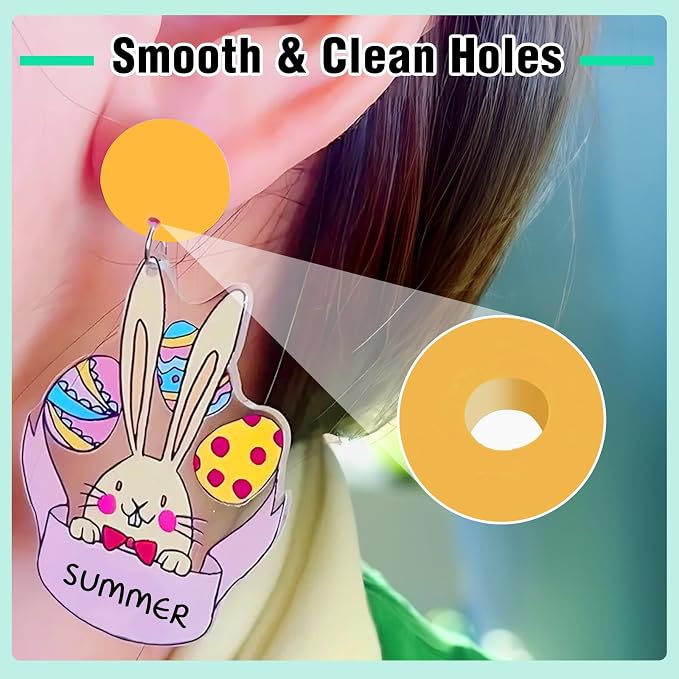 HealVee Hole Maker for Resin, 5 Sizes(2/3/4/6/8mm) 25PCS Make Holes Without Drilling for Epoxy & UV Resin, Holes Tools for Jewelry Making, Pet Tag, Keychain, DIY Craft Pendant Decor
