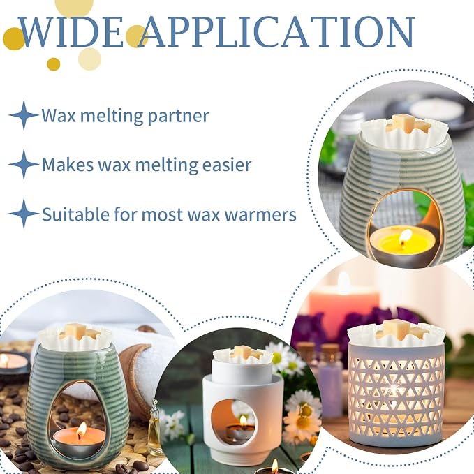 PEASUG 100 Pcs Wax Melt Liners Leakproof Reusable Universal for Warmers