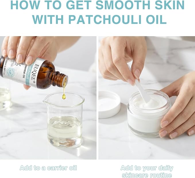 EUQEE 100ml Patchouli Essential Oil for Massage 3.38 Fl Oz