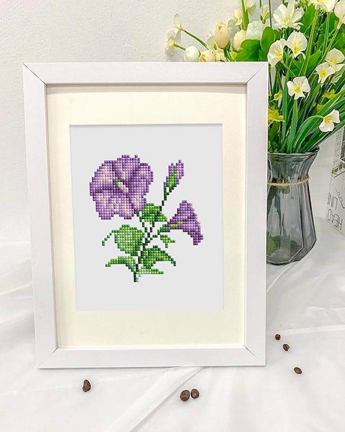 PeakLuv Small Diamond Art Kits Flowers Mini Diamond Painting Kit for Adults