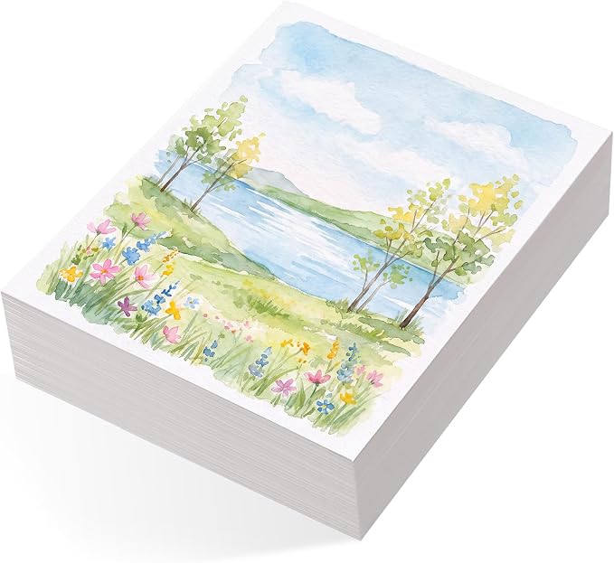 80 Sheets Large Watercolor Paper 11 x 14 Inch, White Water Color Paper