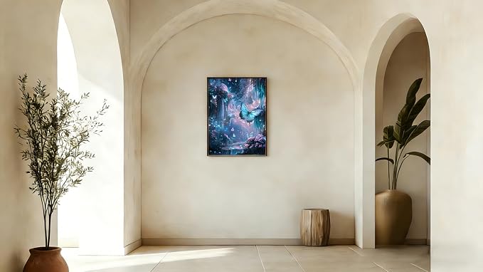 Blue Butterfly 5D Diamond Painting Kits for Adults Magical Art 12x16"