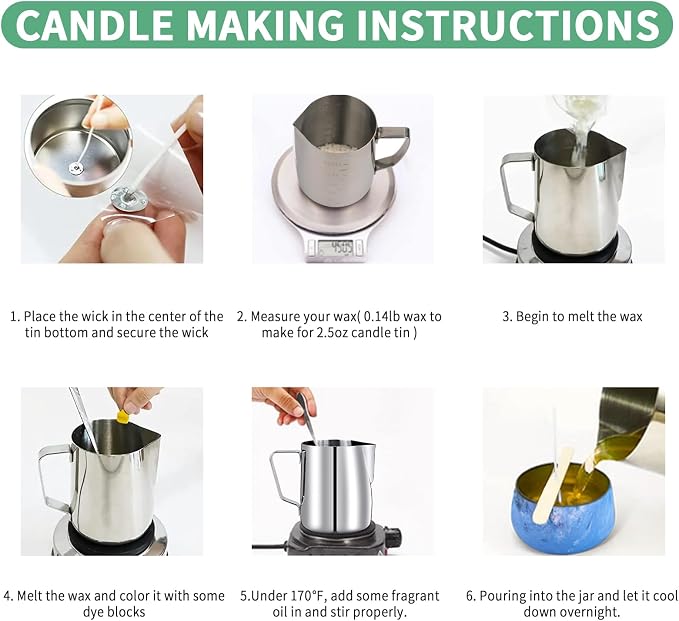 SUPERSUN Candle Making Kit for Adults, DIY Candle Making Supplies for Adults, Beginners, Include Beeswax, Candle Tins, Wicks, Essential Oils, Dyes, DIY Candle Making Set Gift for Christmas