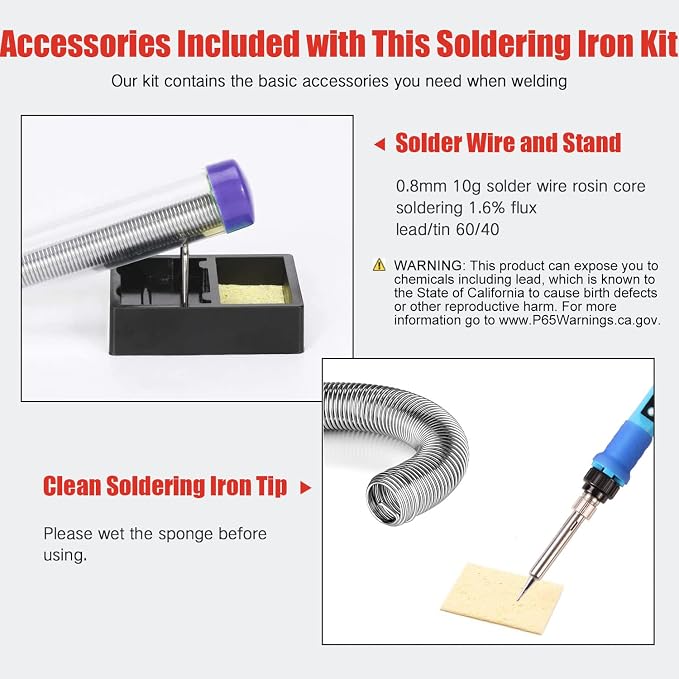 LDK 80W Soldering Iron Kit, LCD Digital Soldering Welding Tool