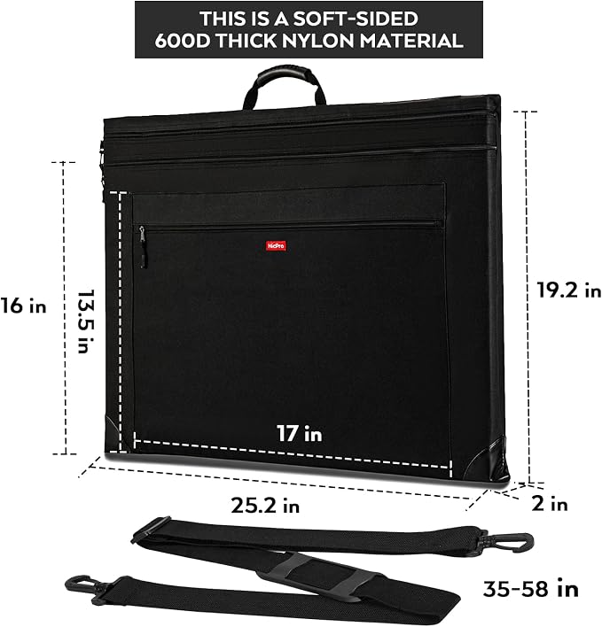 Nicpro Light Weight Art Portfolio Bag, 18" x 24" Art Canvas Portfolio Case
