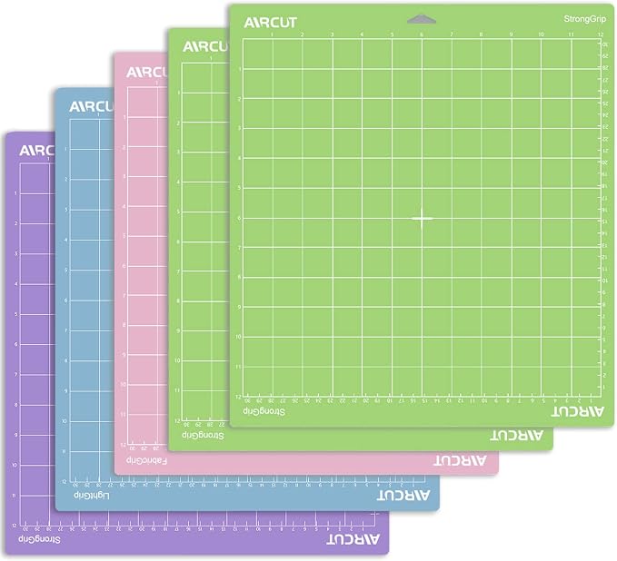 AIRCUT Cutting Mat for Cricut Maker and Explore Series, 5PC Variety Mats