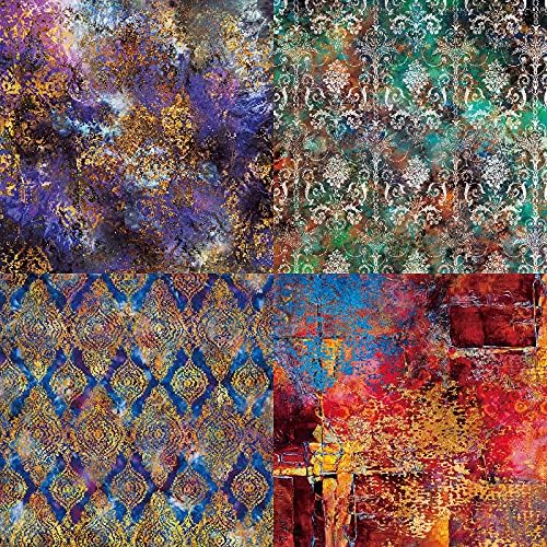 Scrapbook Paper Pad 6x6 Mixture Colored Designs, Single-Sided Decoupage Sheets, Colorful Cardstock for Scrapbooking, DIY Backgrounds, Cardmaking Supplies, Junk Journal Crafts - 24 Pcs