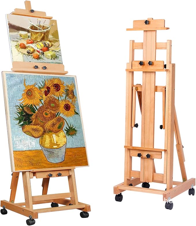 Art Easel for Painting, H-Frame Standing Studio Painting Easel