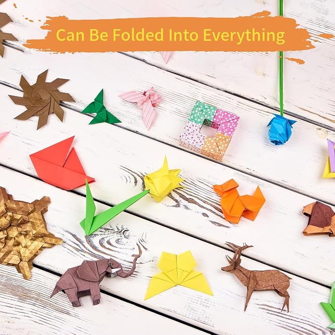 Double Sided Color 200 Sheets,6x6 inch Origami Paper Light Coffee Origami Paper kit for kids,Colored Paper Kit Gifts for Beginners