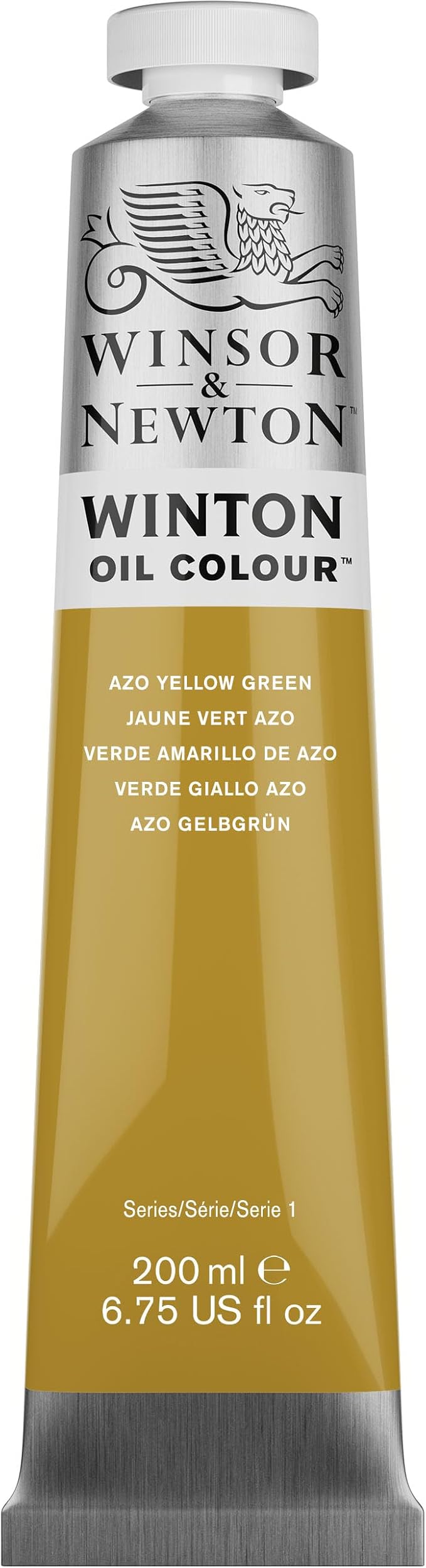 Winsor & Newton Winton Oil Color, 200ml Tube, AZO Yellow Green | High-quality pigments, Durable, Lightfast, Permanent, Uniform Consistency, Great Pigment Load