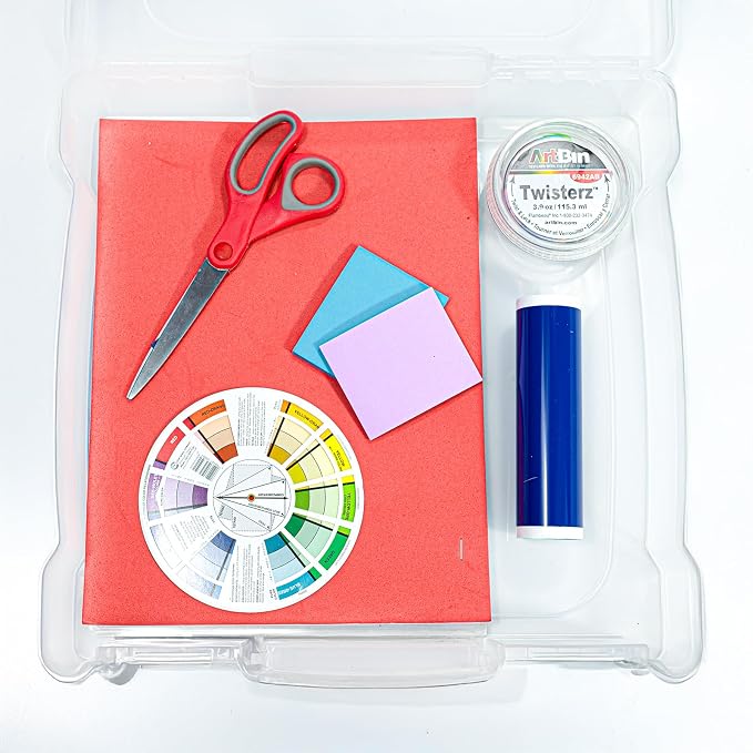 ArtBin 6913ZZ 12" x 12" Portable Art & Craft Organizer with Handle 3-Pack, [3] Plastic Storage Cases, Clear