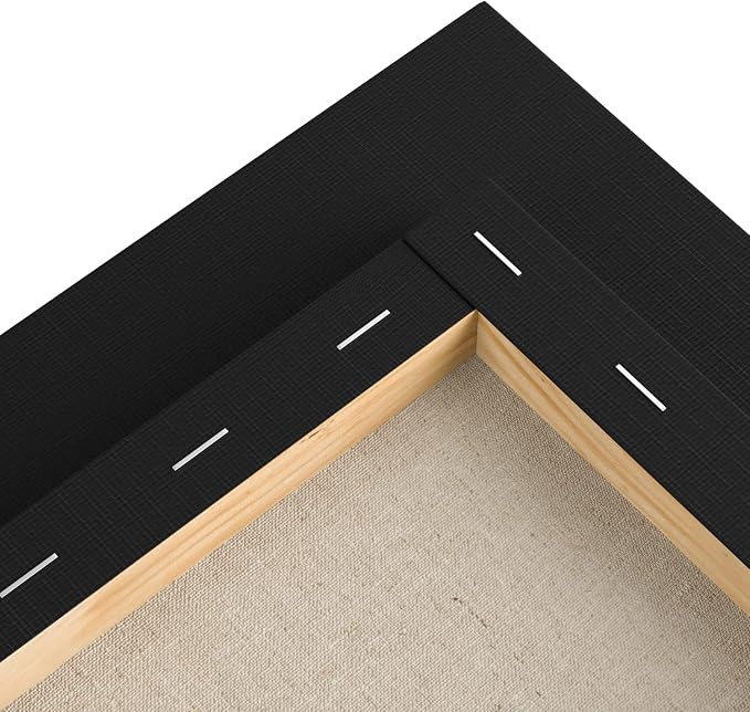 GOTIDEAL 10Pcs Black Canvases, Multi Pack 4x4, 5x7, 8x10, 9x12, 11x14 | Stretched Canvases, Set of 10, Primed 100% Cotton, Artist Blank Canvas Boards for Painting, Acrylic Pouring, Oil Paint Art