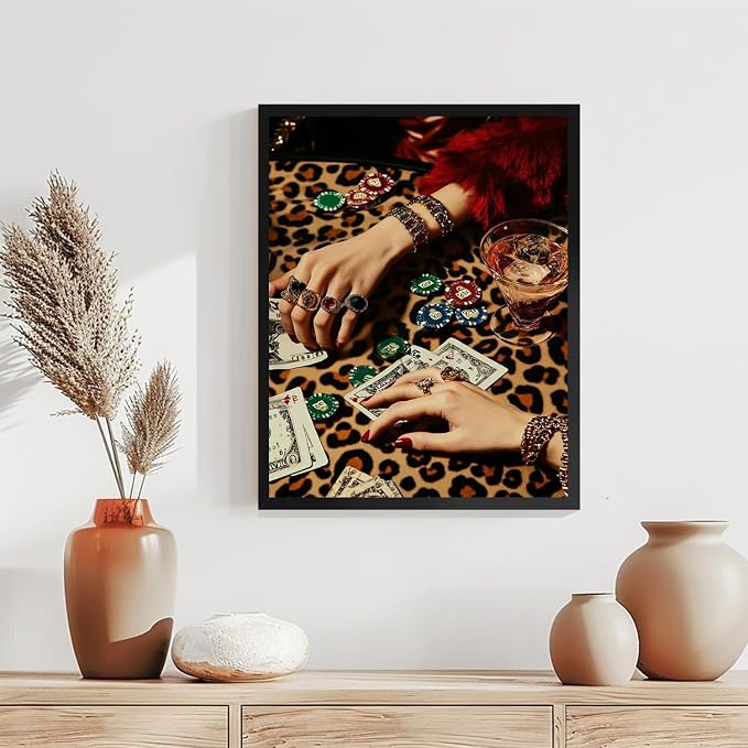 Leopard Diamond Art Kits for Adults,Lucky Diamond Painting Kits 12X16 Inch