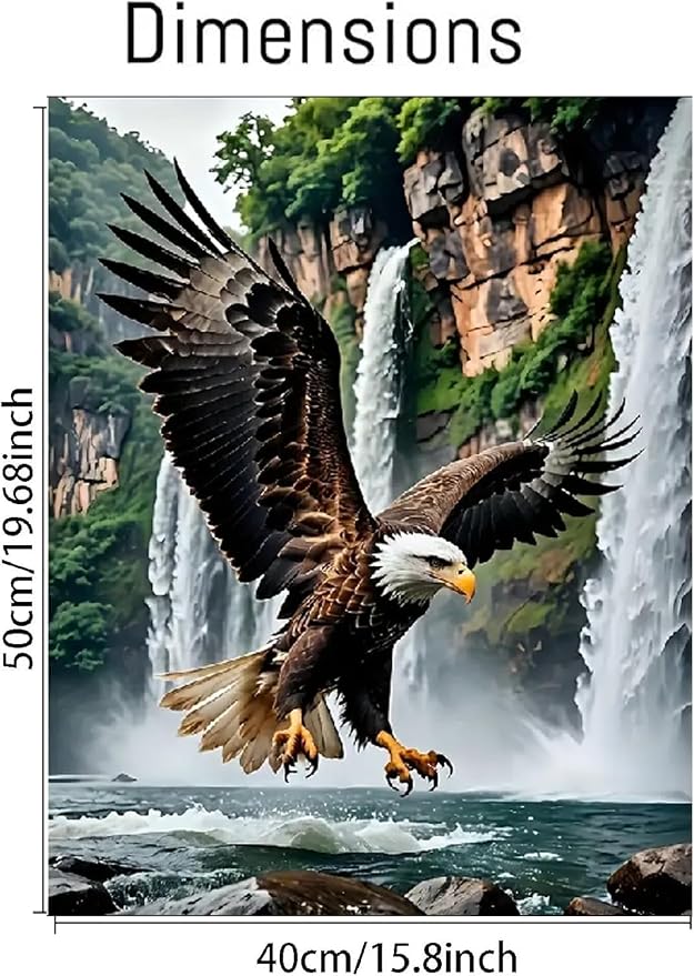 askkqtx Eagle Paint by Numbers Kit for Adults Unframed 16x20 Inch