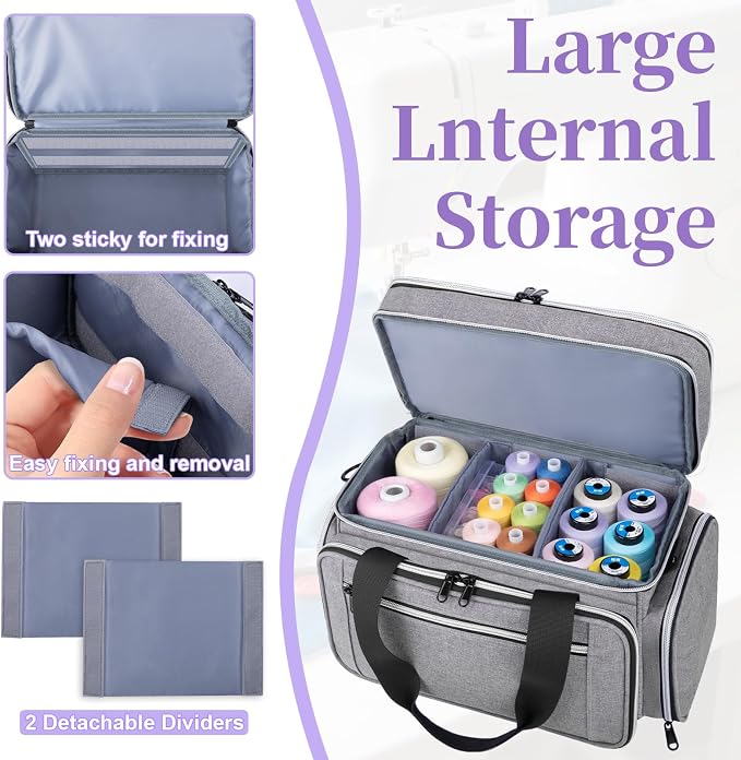 Anitor Sewing Supplies Organizer, Double Layer Sewing Storage Organizer