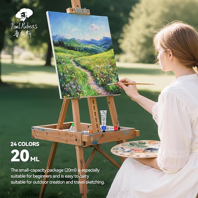 Paul Rubens Oil Paint, 24 Colors*20 ml Tubes, Professional Bright Colors | High Saturation, Creamy Texture, and Consistency, Art Supplies for Artists, Students, Beginners