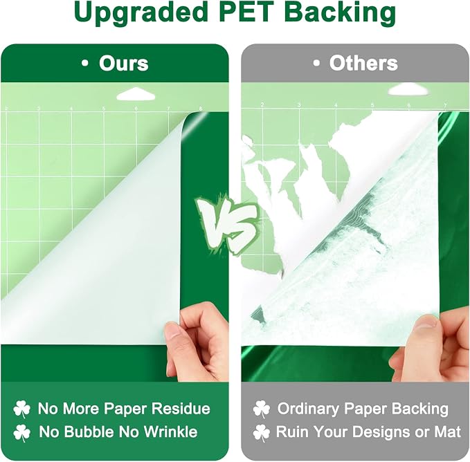 Green Permanent Vinyl - Green Adhesive Vinyl Roll for All Cutting Machine, Permanent Outdoor 12" x11FT for Decor Sticker, Car Decal, Scrapbooking, Signs, Glossy & Waterproof
