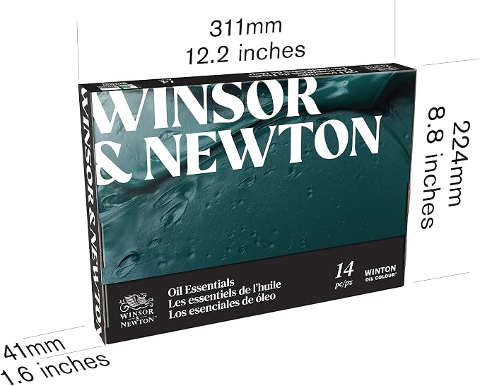 Winsor & Newton Winton Oil Colour Paint, Set of 10 x 12ml Tubes (includes 2 Brushes, Pad, Palette)