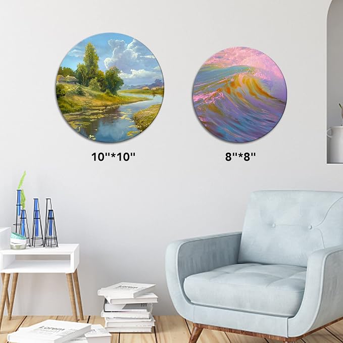 ESRICH Canvases for Painting, 36 Pack Canvas Boards 4x4, 6x6, 8x8, 5x7, 8x10, 9x12, 11x14, Round Canvas Panels with 8x8,10x10-Cotton Primed Blank Large Canvases for Acrylic, Oil, Gouache & Tempera.
