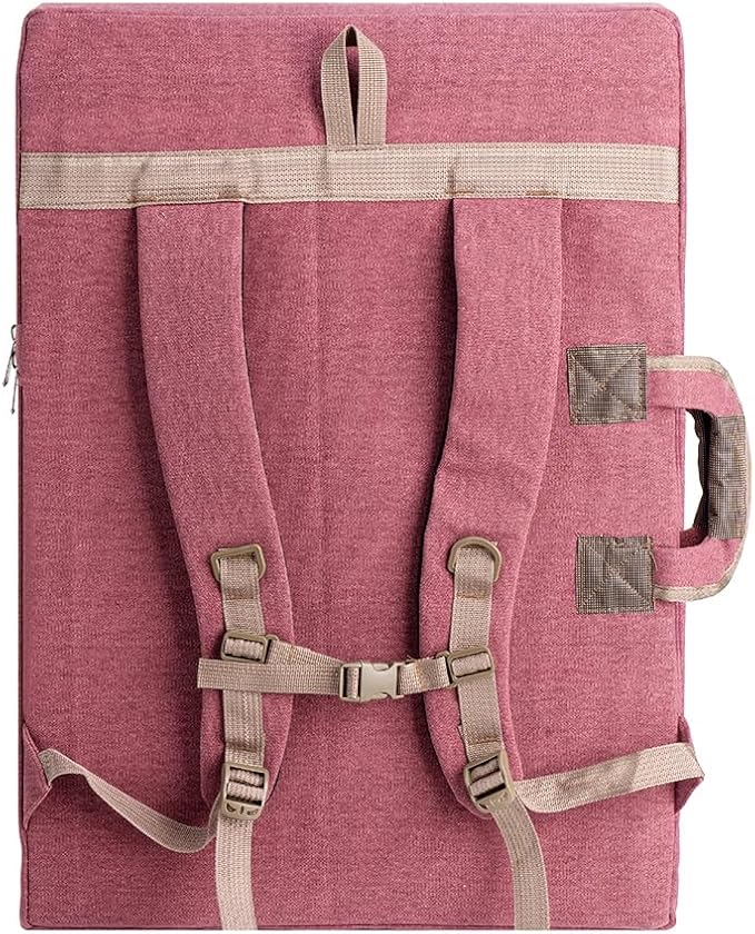 TRANSON Art Portfolio Case Artist Backpack Canvas Bag Large 26” x 19.5”