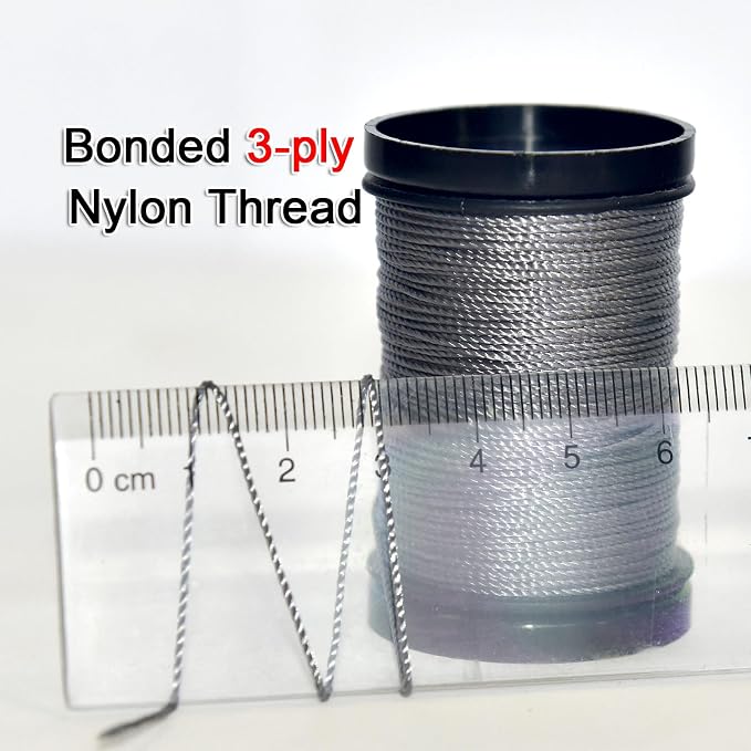 30 Yards Heavy Duty Extra Strong Upholstery Nylon Sewing Thread for Machine, Home, Hand, Craft, and Denim Leather，Color：Dark Grey