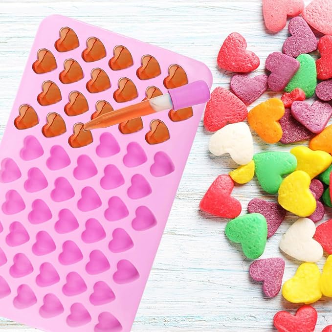 3 Pack Wax Melts Molds Silicone,Mini Heart Molds Candle Mold