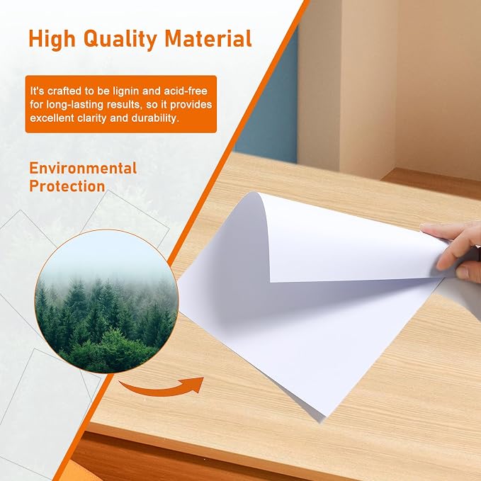 Guakicae 100 Sheets Bright White Cardstock 8.5 x 11 Printer Paper 75lb