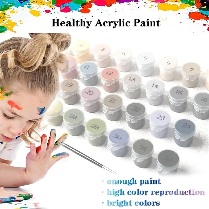 Flower Paint by Number for Adults, Paint by Numbers for Adults Beginner | Florals Paint by Numbers, DIY Acrylic Oil Easy Painting by Numbers for Gift Home Wall Decor (Flowers, 16x20 inch) Frameless
