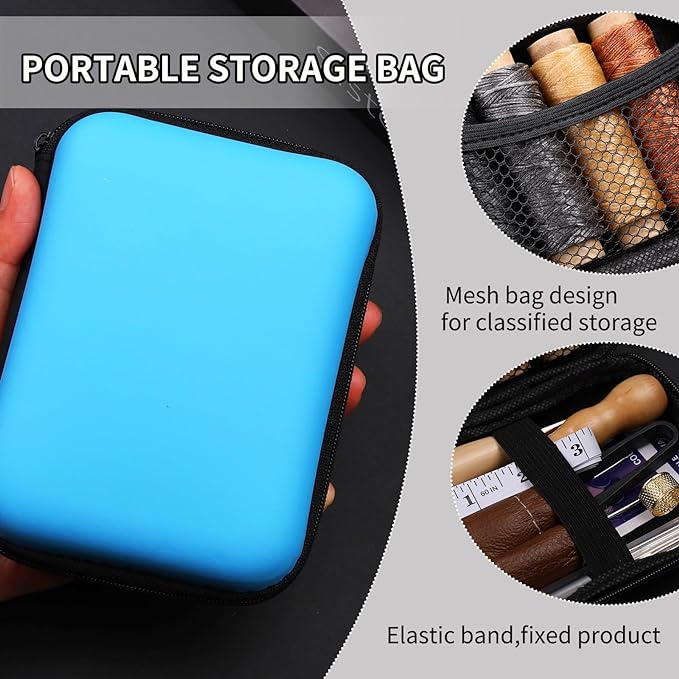Leather Sewing Kit Leather Stitching Kit with Sewing Awl Waxed Thread