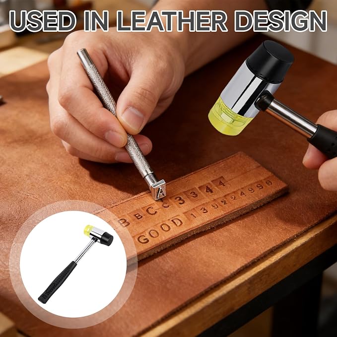 Leather Stamping Pressing Hammer for DIY Leather Craft