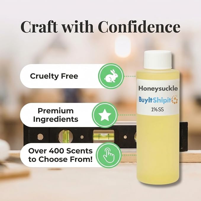 Honeysuckle from Our Floral Collection - 1% SS - Perfect for Adding Aroma to Freshies, Candles, Soaps, and Diffusers -32oz