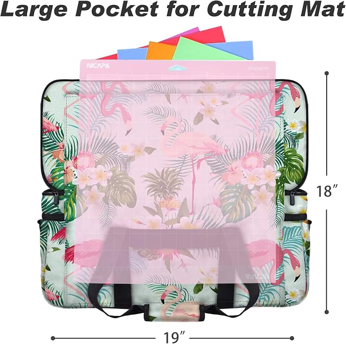 Double Layer Carrying Case with Cutting Mat Pocket & Accessories Storage