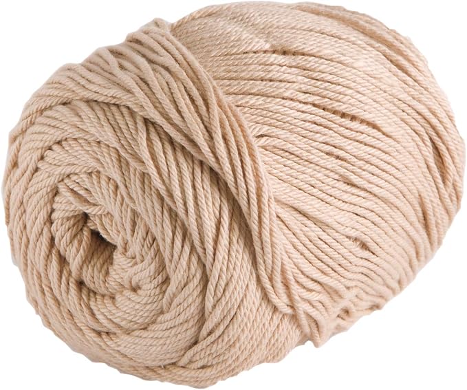 Knit Picks Dishie Beige Worsted Weight 100% Cotton Yarn for Crocheting