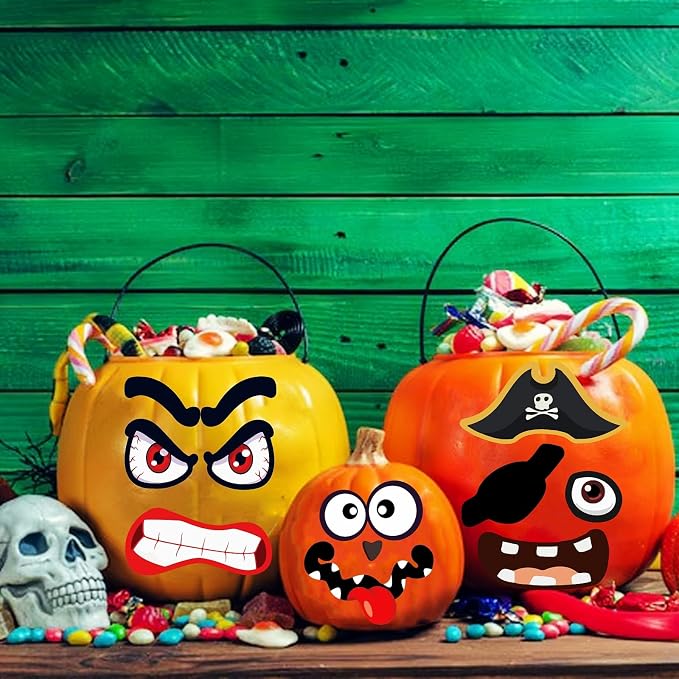 88Pack Halloween Pumpkin Decorating Stickers, Pumpkin Painting Kit Decor