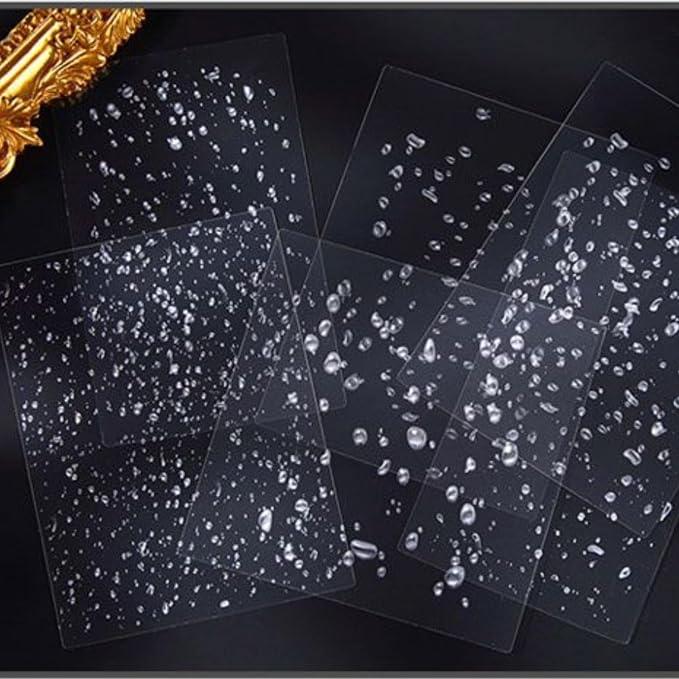 Doukado 120 Pcs Transparent Rainy Day PET Stickers, Water Droplet Decals